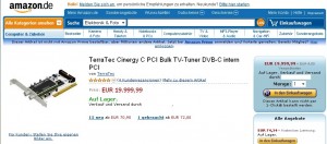 TerraTec Cinergy C PCI für 19.999,99 Euro